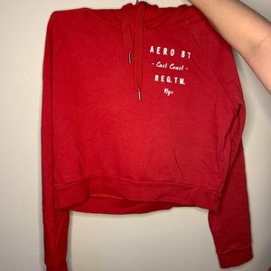Aeropostale red cropped hoodie